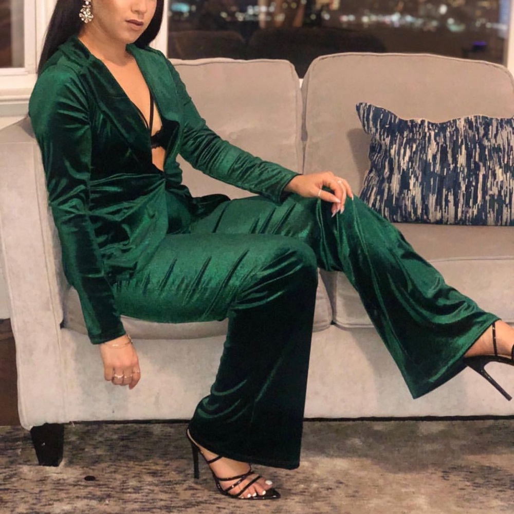 Velvet two piece suit